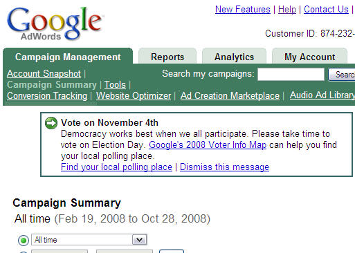 Google gets out the vote